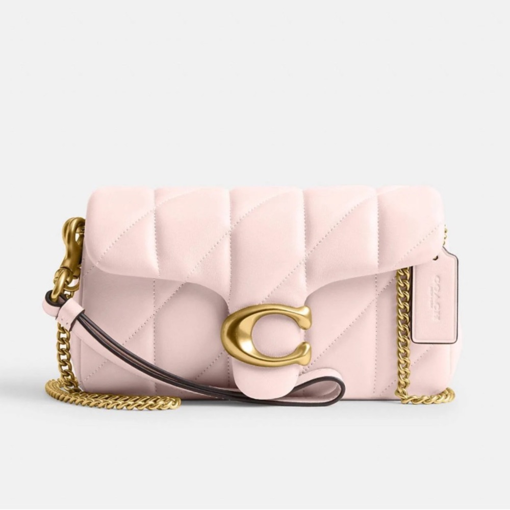 NWOT Coach Tabby Quilted Wristlet with Chain / Tabby 19 Crossbody bag in Blush - Picture 10 of 16